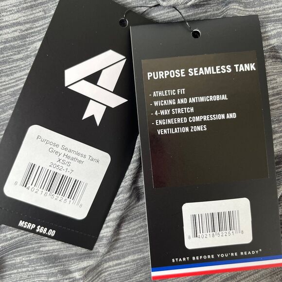 NWT Women’s Fourlaps Purpose Seamless Tank Grey Heather Size XS/S #396 - Picture 9 of 12